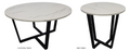 Fuji White Mable Top Cocktail / End Tables
