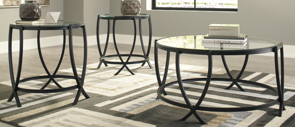 Terrapin Round Glass Top Set of 3