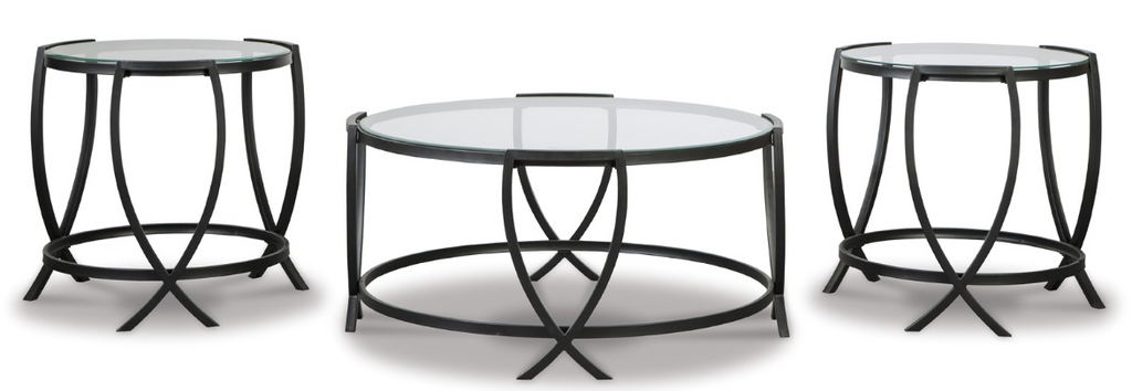 Terrapin Round Glass Top Set of 3