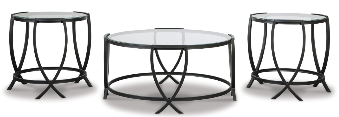 Terrapin Round Glass Top Set of 3