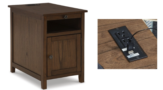 Claypool Chairside Tables with USB and Power plugs
