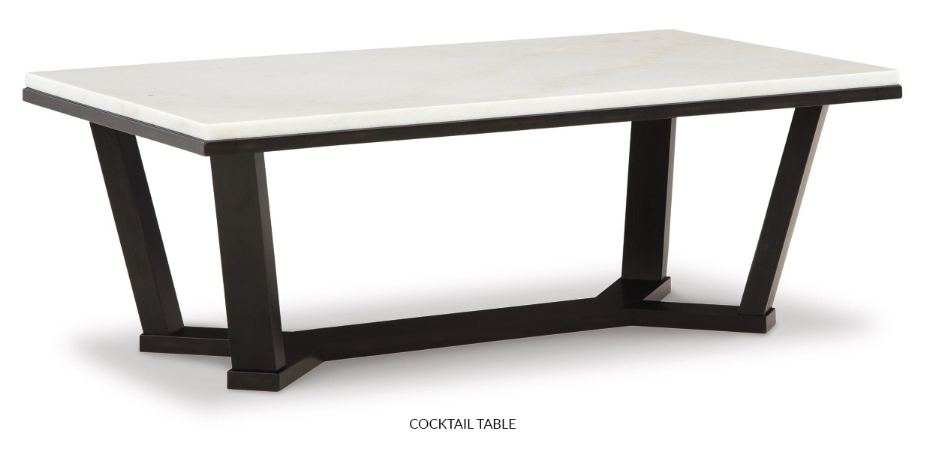 Stephen Black Tables set with Marble Top