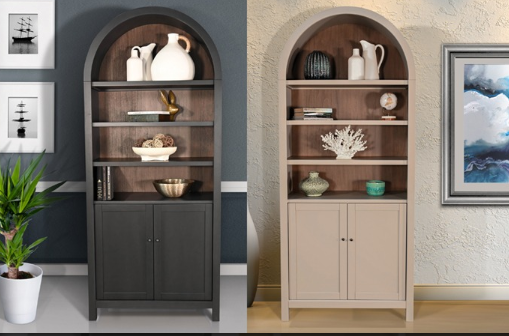 Arches Shelf with Cabinet Doors