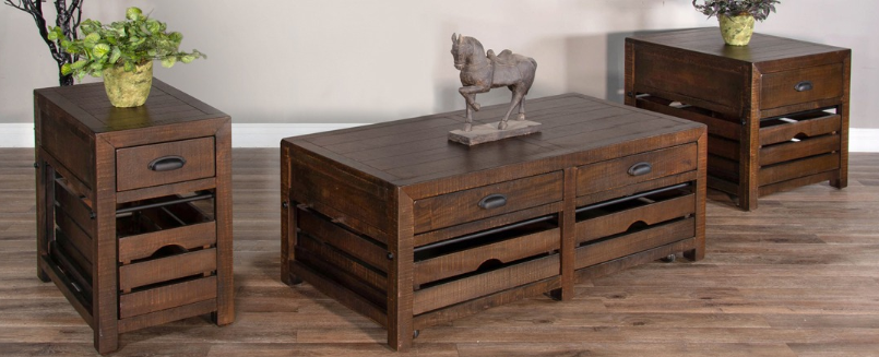 Homestead Brown Coffee Table Set