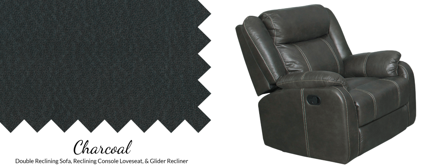 Gin Rummy Charcoal Recliner