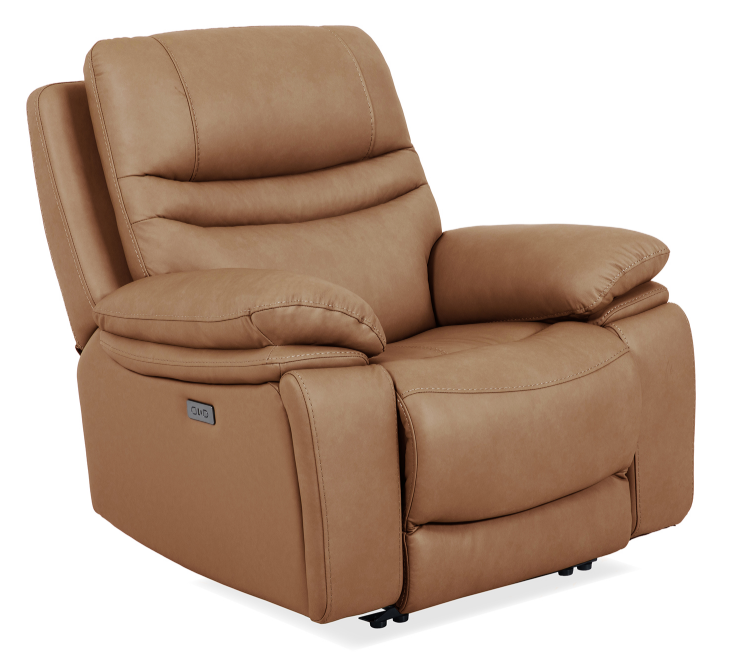 Oslo Manual Leather Recliner w/Cup holders