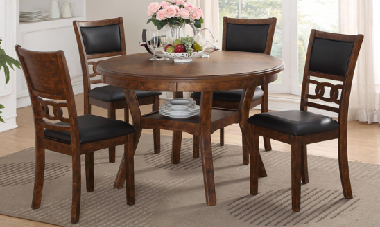 Gia Brown Dining Table w/4 chairs