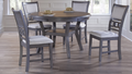 Gia Grey Dining Set w/4chairs