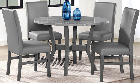 Shannon Grey Dining w/Marble Table Top