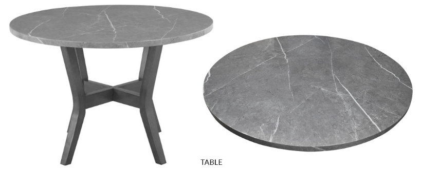 Shannon Grey Dining w/Marble Table Top
