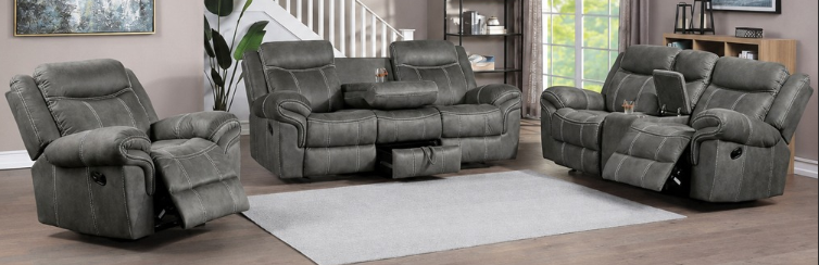 Knoxville Grey Reclining Set