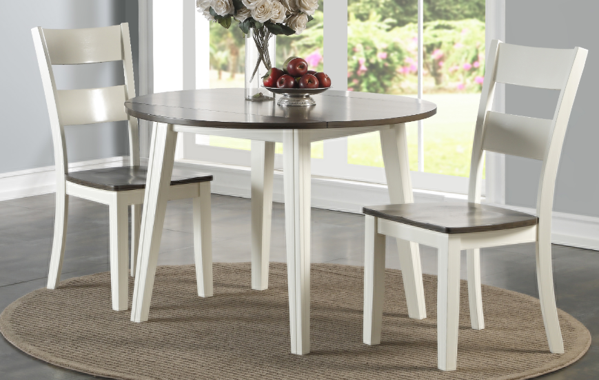 Mango Drop Leaf Dining Set (Brown, white, or grey)