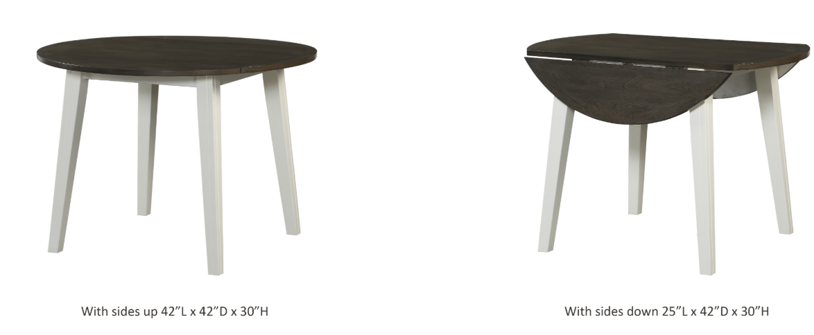 Mango Drop Leaf Dining Set (Brown, white, or grey)